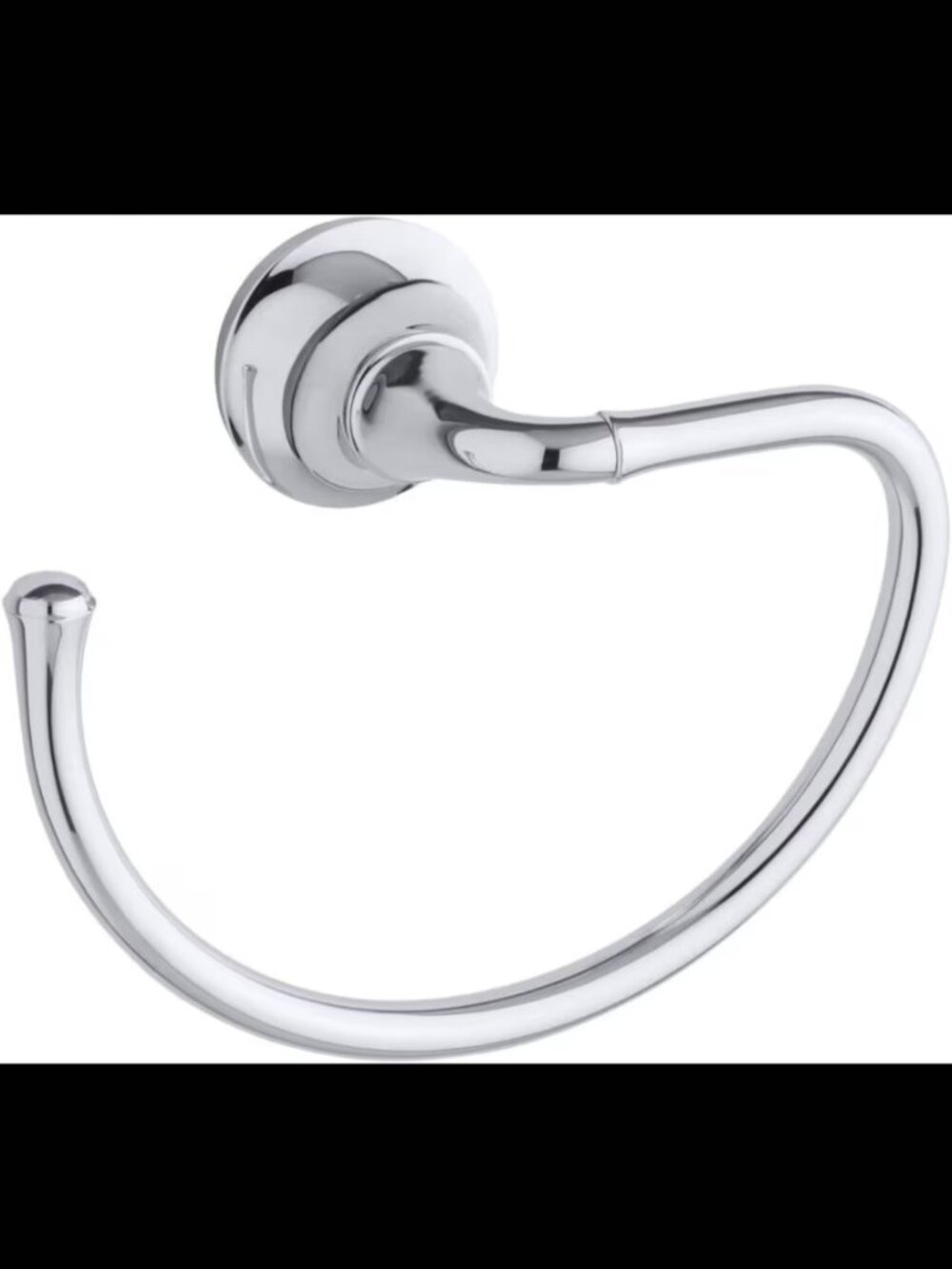 NEW Box KOHLER K-11277-CP Forté Bathroom Towel Ring, Polished Chrome